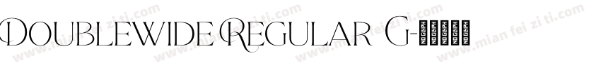 Doublewide Regular G字体转换